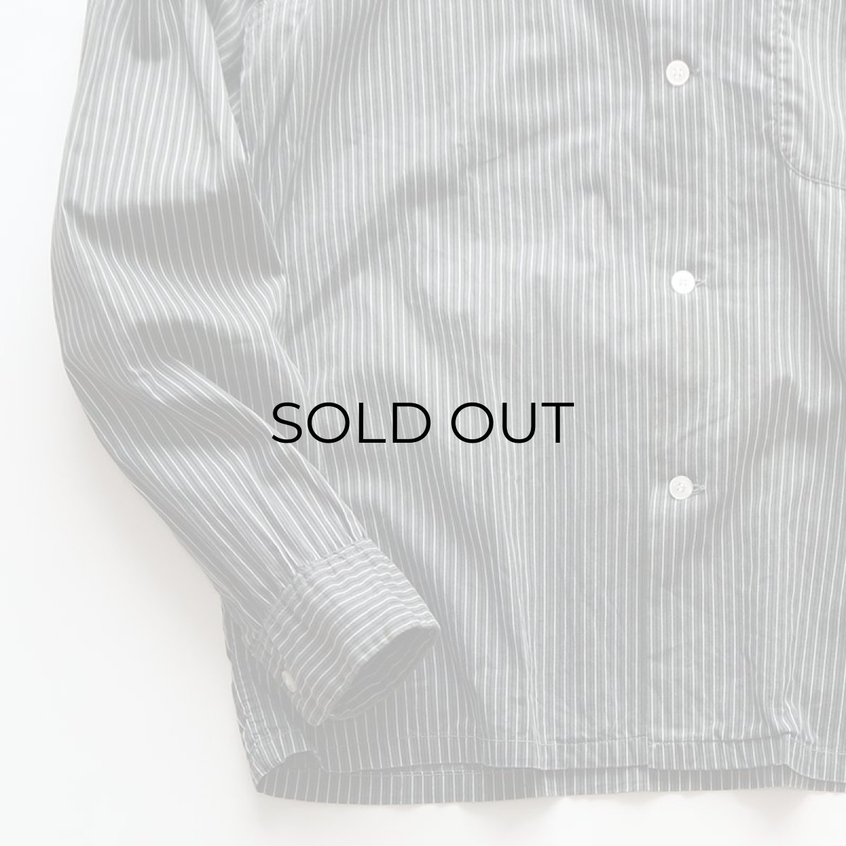 画像4: 60's Lanier COTTON STRIPE B/D OPEN COLLAR BOX SHIRT (4)