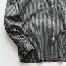 画像4: 60's Lanier COTTON STRIPE B/D OPEN COLLAR BOX SHIRT (4)