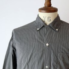 画像10: 60's Lanier COTTON STRIPE B/D OPEN COLLAR BOX SHIRT (10)