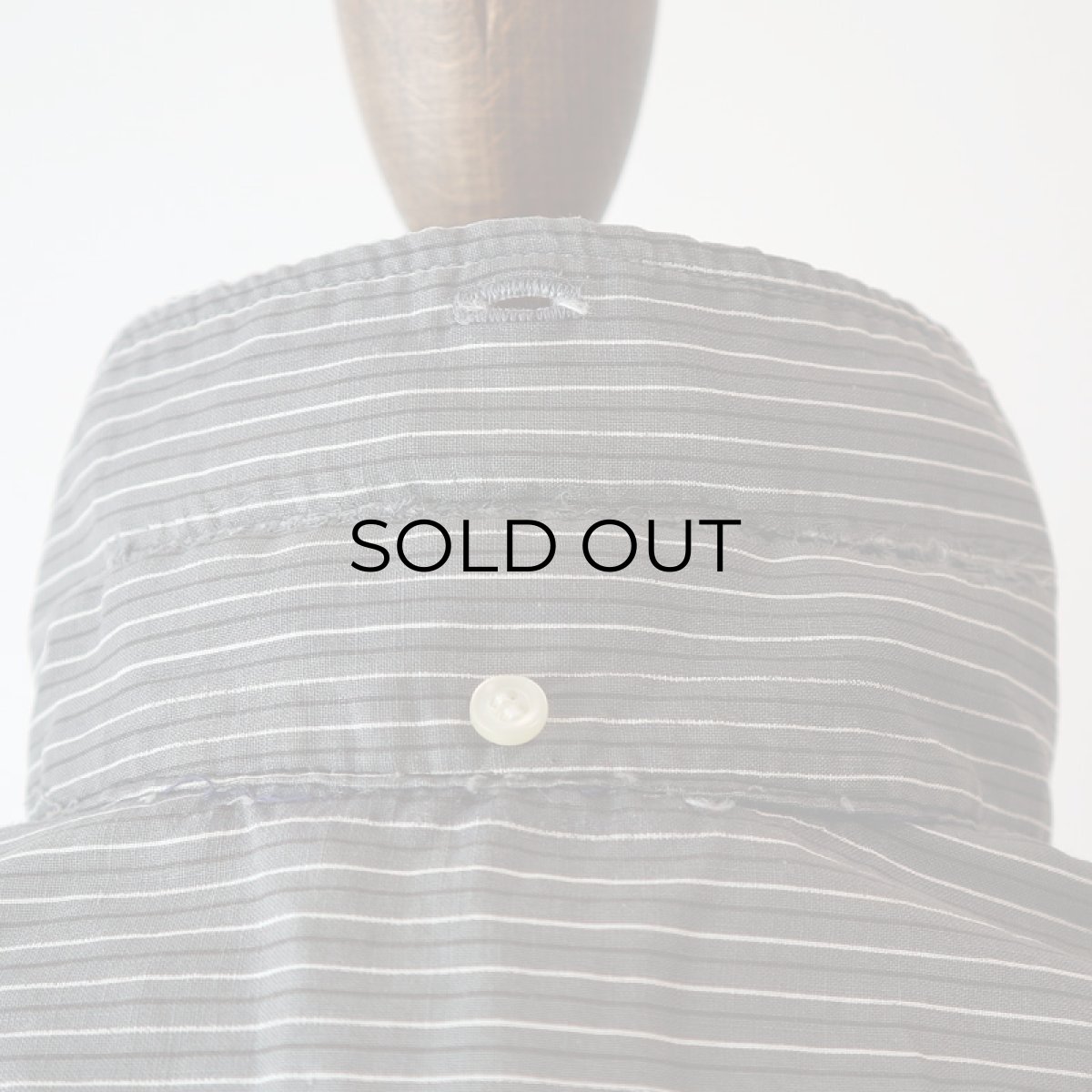 画像9: 60's Lanier COTTON STRIPE B/D OPEN COLLAR BOX SHIRT (9)