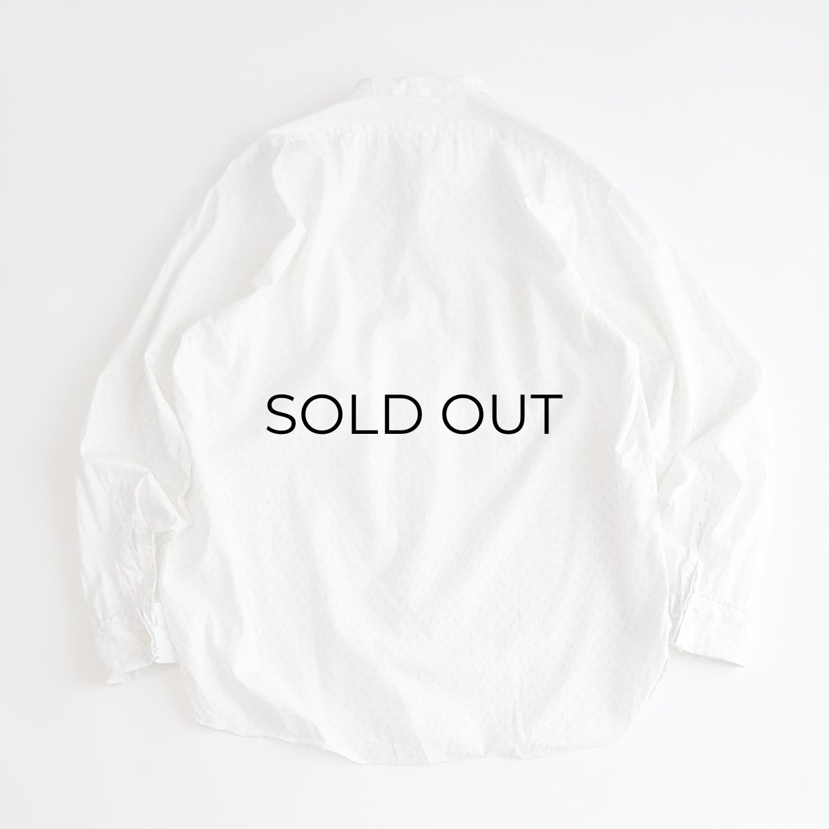 画像3: 〜50's NEWMARK COTTON ALL OVER PATTERN BAND COLLAR DRESS SHIRT (3)