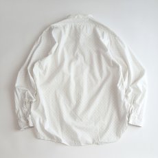 画像3: 〜50's NEWMARK COTTON ALL OVER PATTERN BAND COLLAR DRESS SHIRT (3)