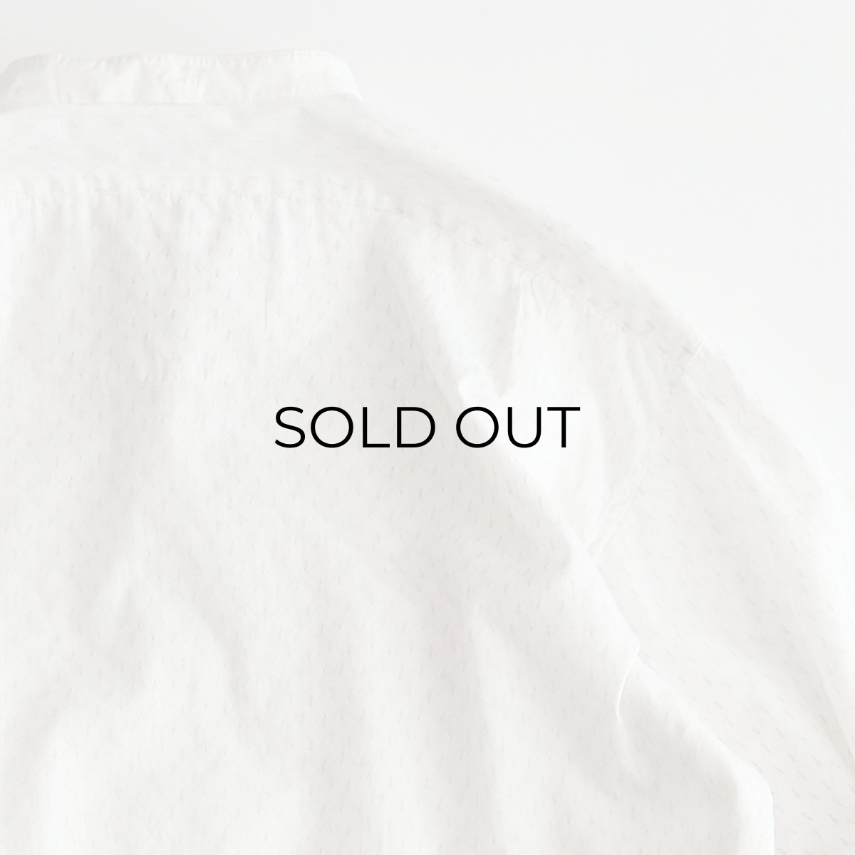 画像8: 〜50's NEWMARK COTTON ALL OVER PATTERN BAND COLLAR DRESS SHIRT (8)