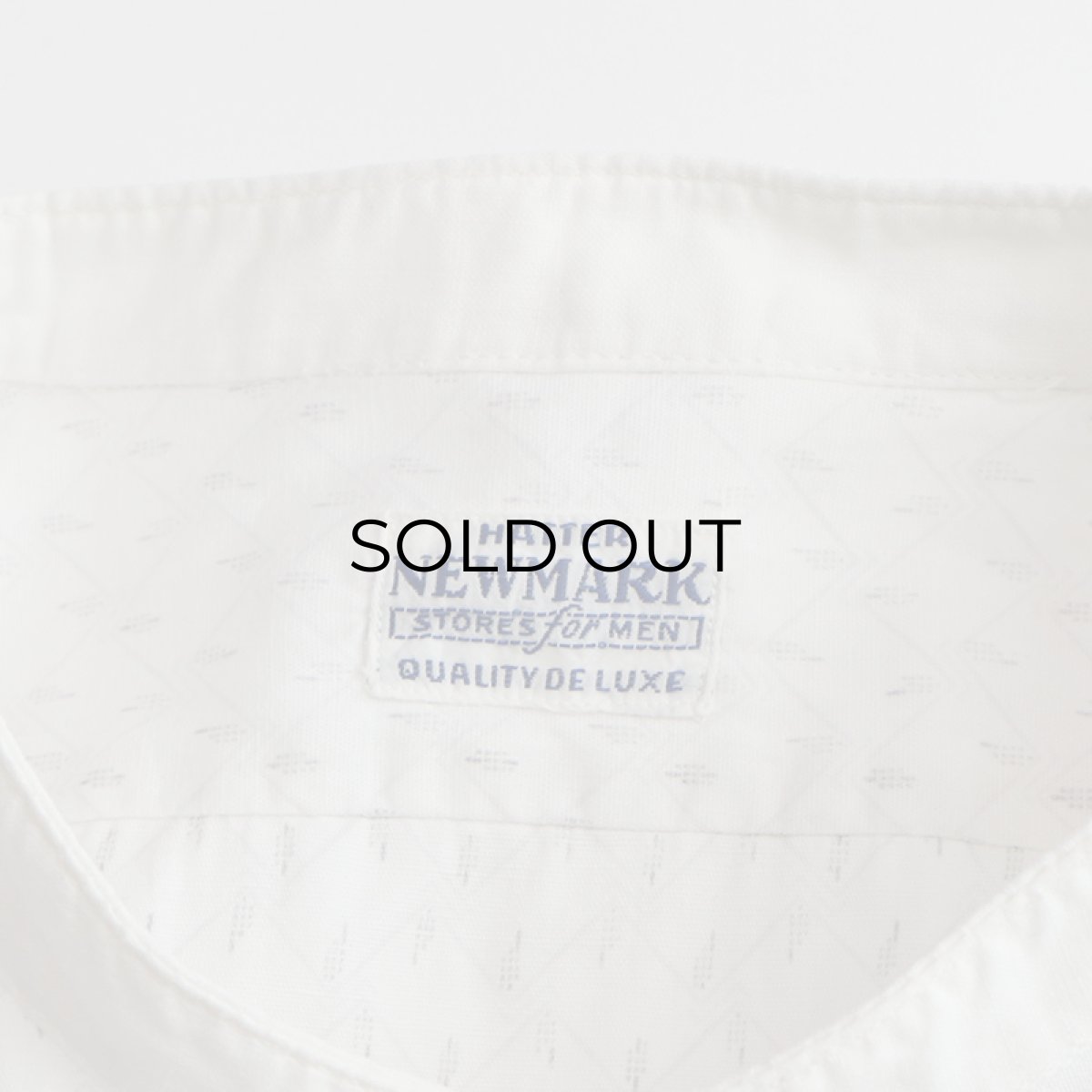 画像7: 〜50's NEWMARK COTTON ALL OVER PATTERN BAND COLLAR DRESS SHIRT (7)