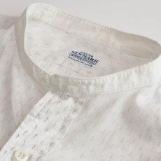 画像6: 〜50's NEWMARK COTTON ALL OVER PATTERN BAND COLLAR DRESS SHIRT (6)