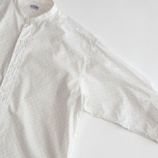 画像4: 〜50's NEWMARK COTTON ALL OVER PATTERN BAND COLLAR DRESS SHIRT (4)
