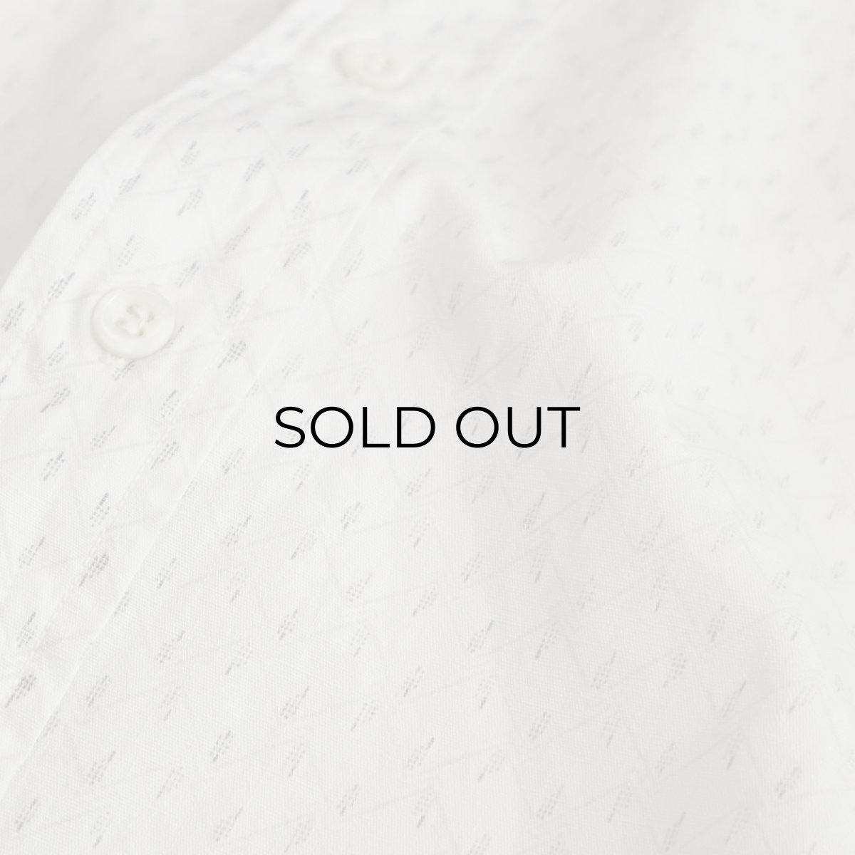 画像9: 〜50's NEWMARK COTTON ALL OVER PATTERN BAND COLLAR DRESS SHIRT (9)