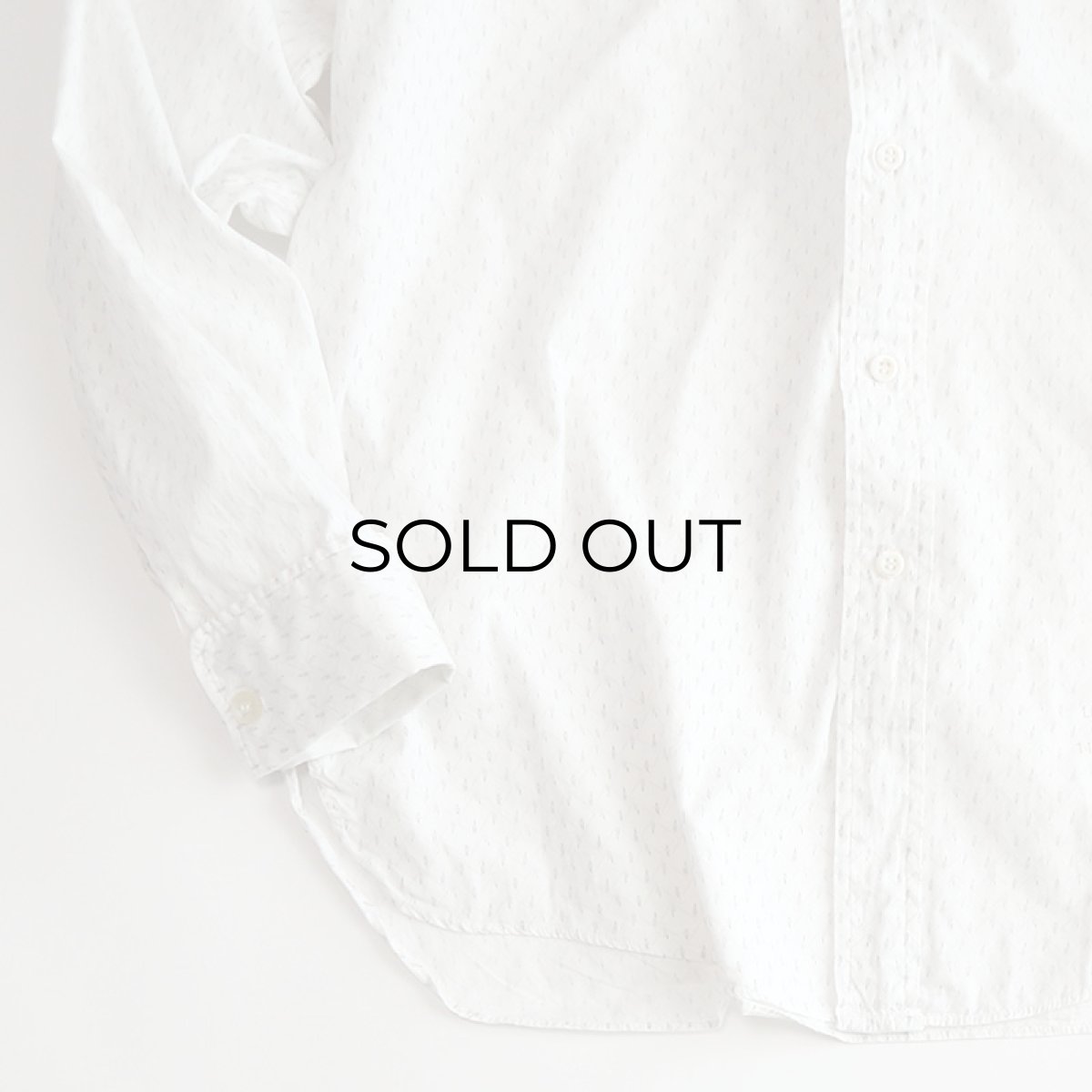 画像5: 〜50's NEWMARK COTTON ALL OVER PATTERN BAND COLLAR DRESS SHIRT (5)