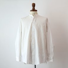 画像14: 〜50's NEWMARK COTTON ALL OVER PATTERN BAND COLLAR DRESS SHIRT (14)