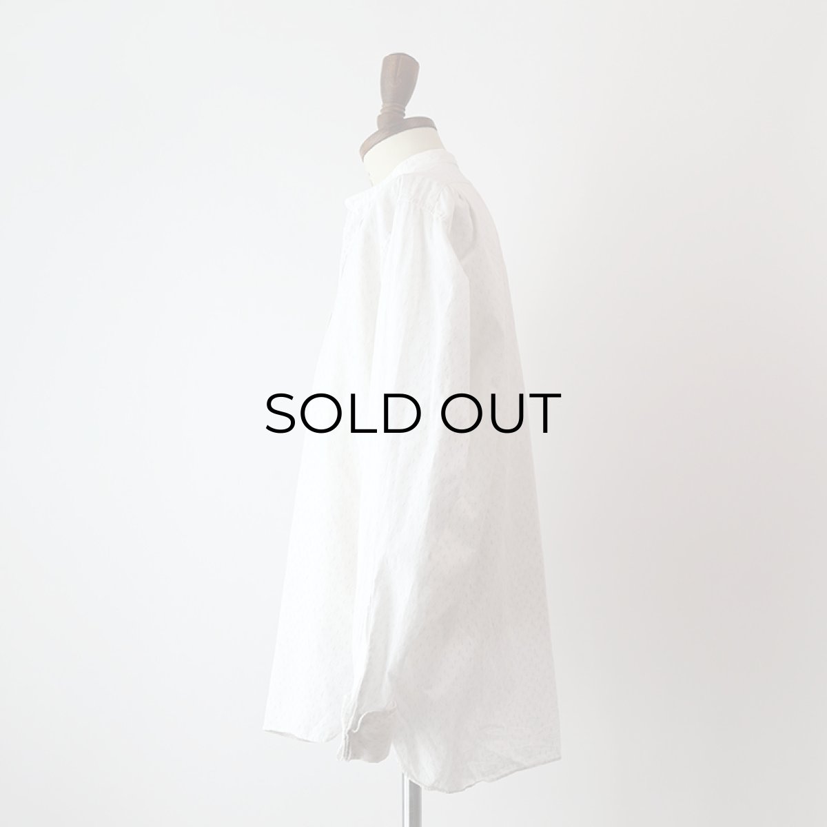 画像15: 〜50's NEWMARK COTTON ALL OVER PATTERN BAND COLLAR DRESS SHIRT (15)