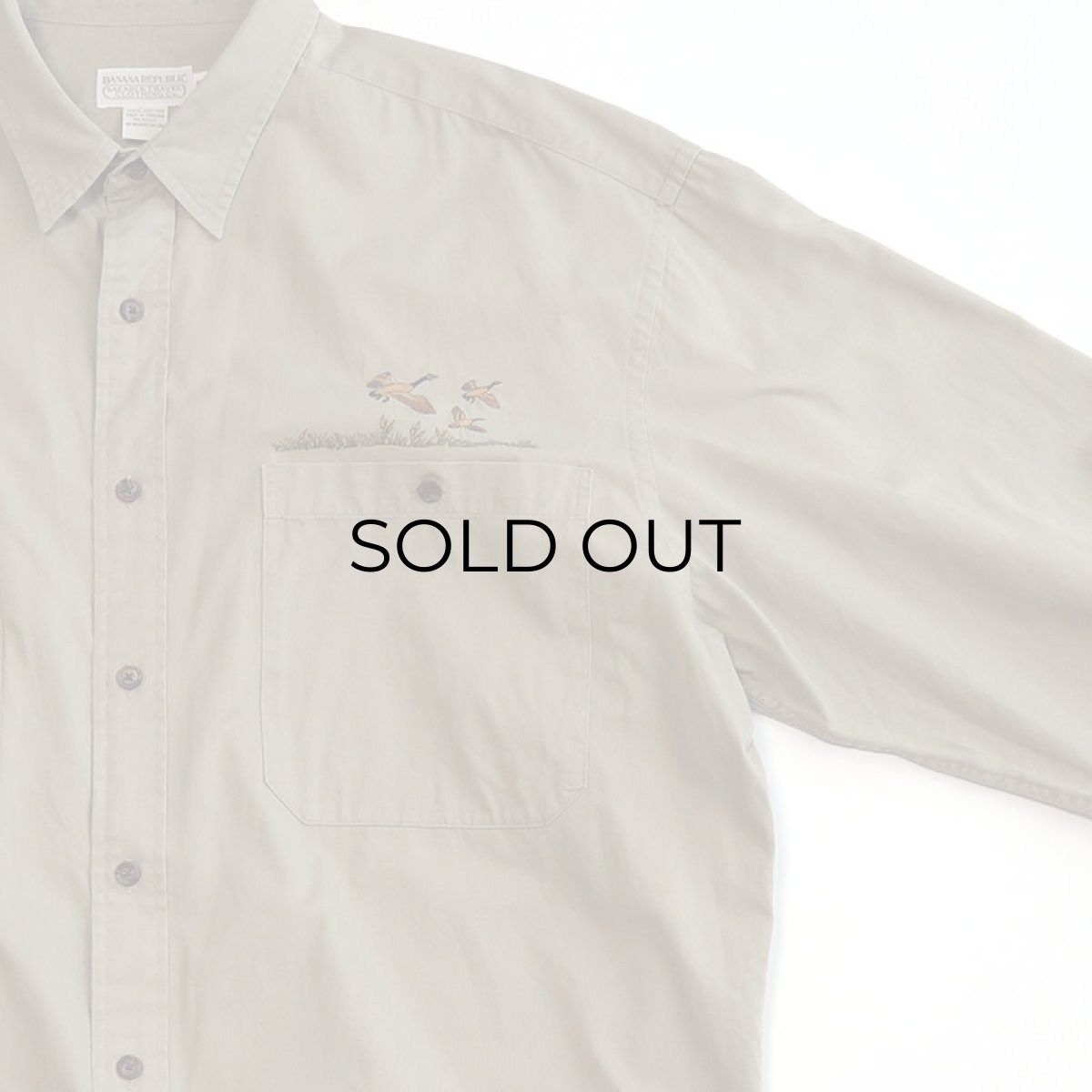 画像3: 80's BANANA REPUBLIC COTTON TWILL EMBROIDERED OUTDOOR SHIRT (3)