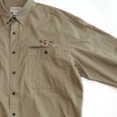 画像3: 80's BANANA REPUBLIC COTTON TWILL EMBROIDERED OUTDOOR SHIRT (3)
