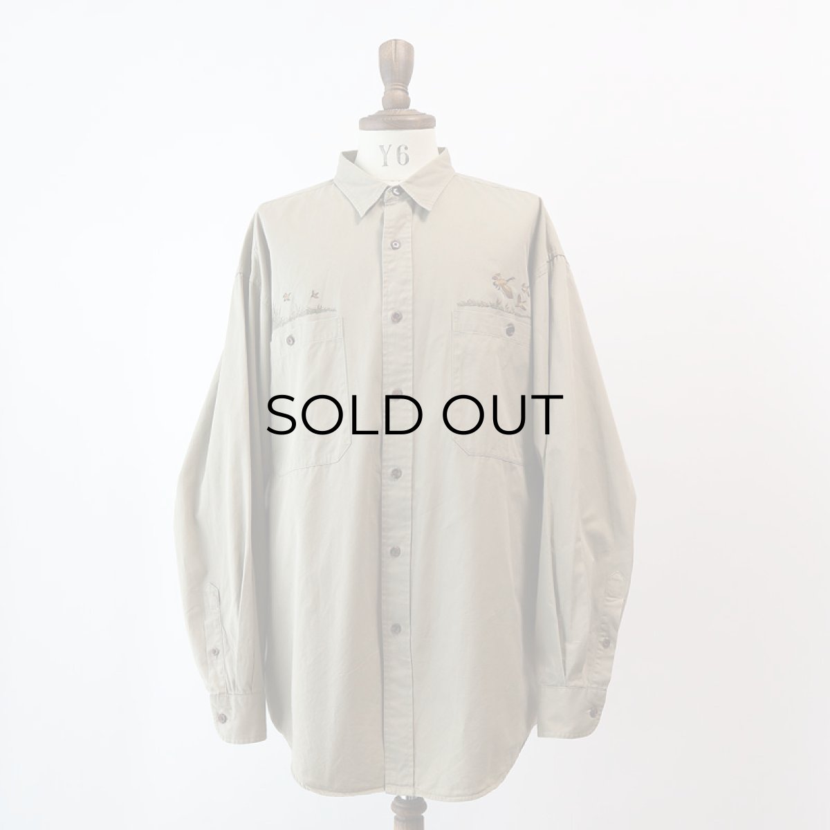画像10: 80's BANANA REPUBLIC COTTON TWILL EMBROIDERED OUTDOOR SHIRT (10)