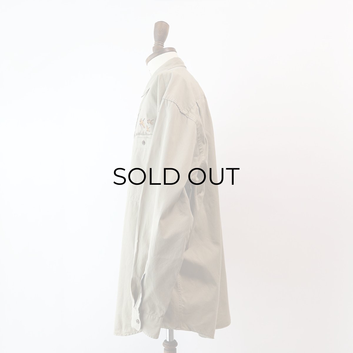 画像11: 80's BANANA REPUBLIC COTTON TWILL EMBROIDERED OUTDOOR SHIRT (11)