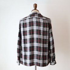 画像14: 〜60's UNKNOWN BRAND RAYON CHECK OPEN COLLAR BOX SHIRT (14)