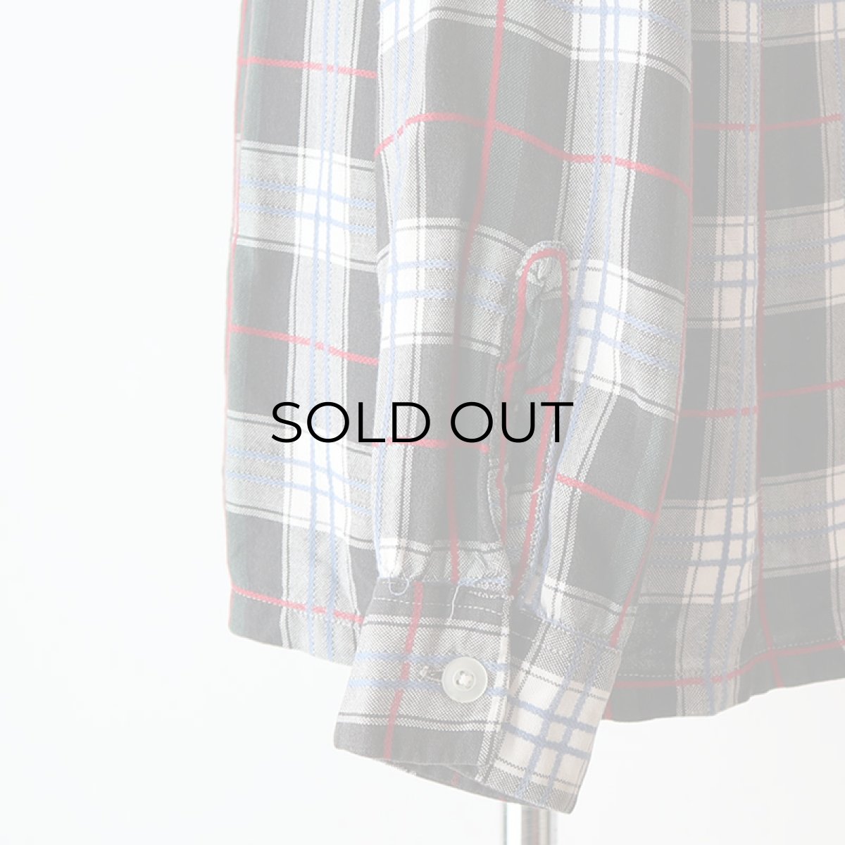 画像10: 〜60's UNKNOWN BRAND RAYON CHECK OPEN COLLAR BOX SHIRT (10)