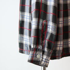 画像10: 〜60's UNKNOWN BRAND RAYON CHECK OPEN COLLAR BOX SHIRT (10)