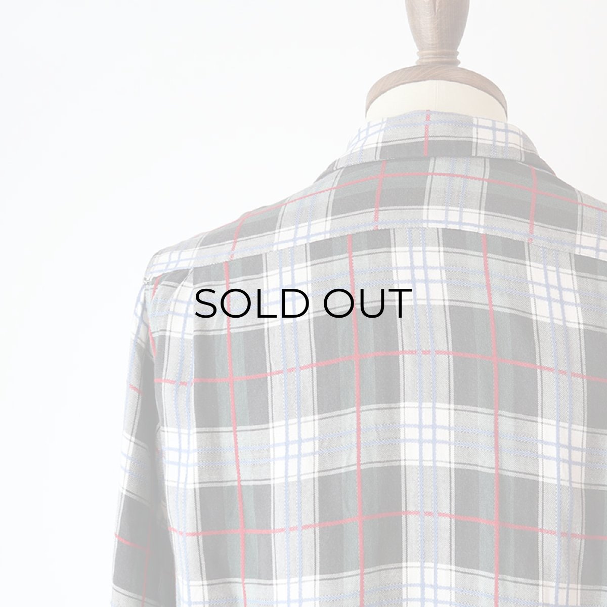 画像11: 〜60's UNKNOWN BRAND RAYON CHECK OPEN COLLAR BOX SHIRT (11)