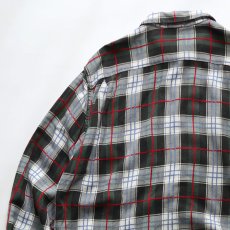 画像5: 〜60's UNKNOWN BRAND RAYON CHECK OPEN COLLAR BOX SHIRT (5)