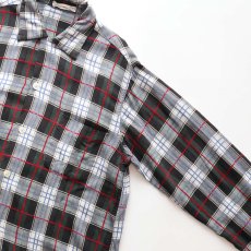 画像3: 〜60's UNKNOWN BRAND RAYON CHECK OPEN COLLAR BOX SHIRT (3)