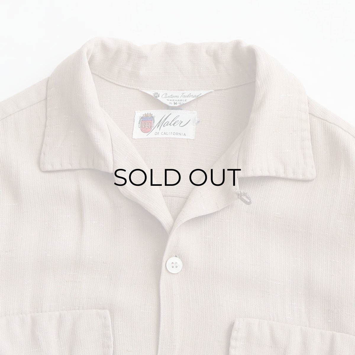 画像5: 50's Maler RAYON "KASURI" OPEN COLLAR BOX SHIRT (5)