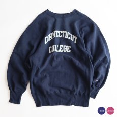 画像1: 90's Champion REVERSE WEAVE PRINT CREW NECK SWEAT  "CONNECTICUT COLLEGE" "MADE IN USA" (1)