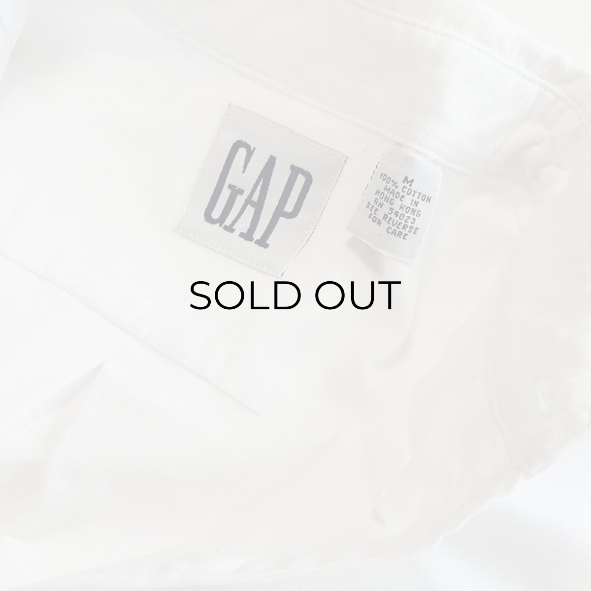 画像6: 90's GAP WHITE COTTON OXFORD B/D SHIRT (6)