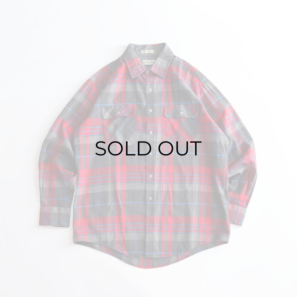 画像1: 80's ST. JOHN'S BAY ACRYLIC CHECK SHIRT (1)