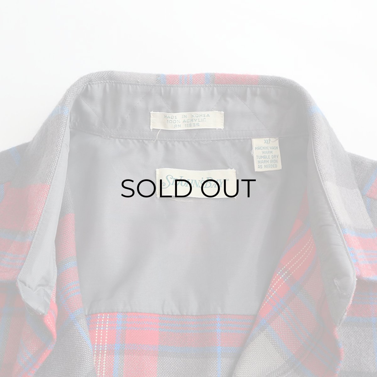 画像6: 80's ST. JOHN'S BAY ACRYLIC CHECK SHIRT (6)