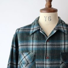 画像12: 70's〜 PENDLETON WOOL CHECK BOARD SHIRT (12)