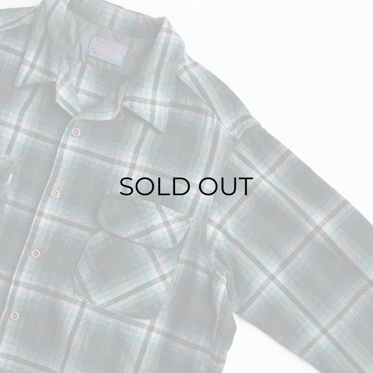 画像4: 70's〜 PENDLETON WOOL CHECK BOARD SHIRT (4)