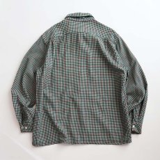 画像2: 40's BRENT WOOL CHECK OPEN COLLAR BOX SHIRT "MINT CONDITION" (2)