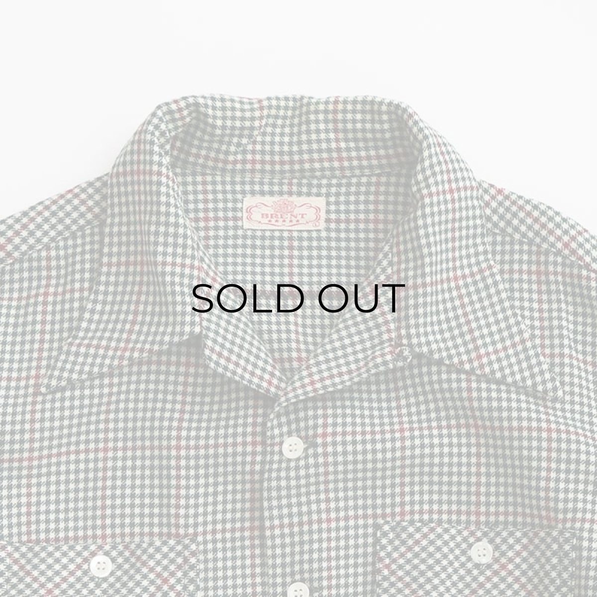 画像5: 40's BRENT WOOL CHECK OPEN COLLAR BOX SHIRT "MINT CONDITION" (5)