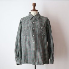 画像9: 40's BRENT WOOL CHECK OPEN COLLAR BOX SHIRT "MINT CONDITION" (9)