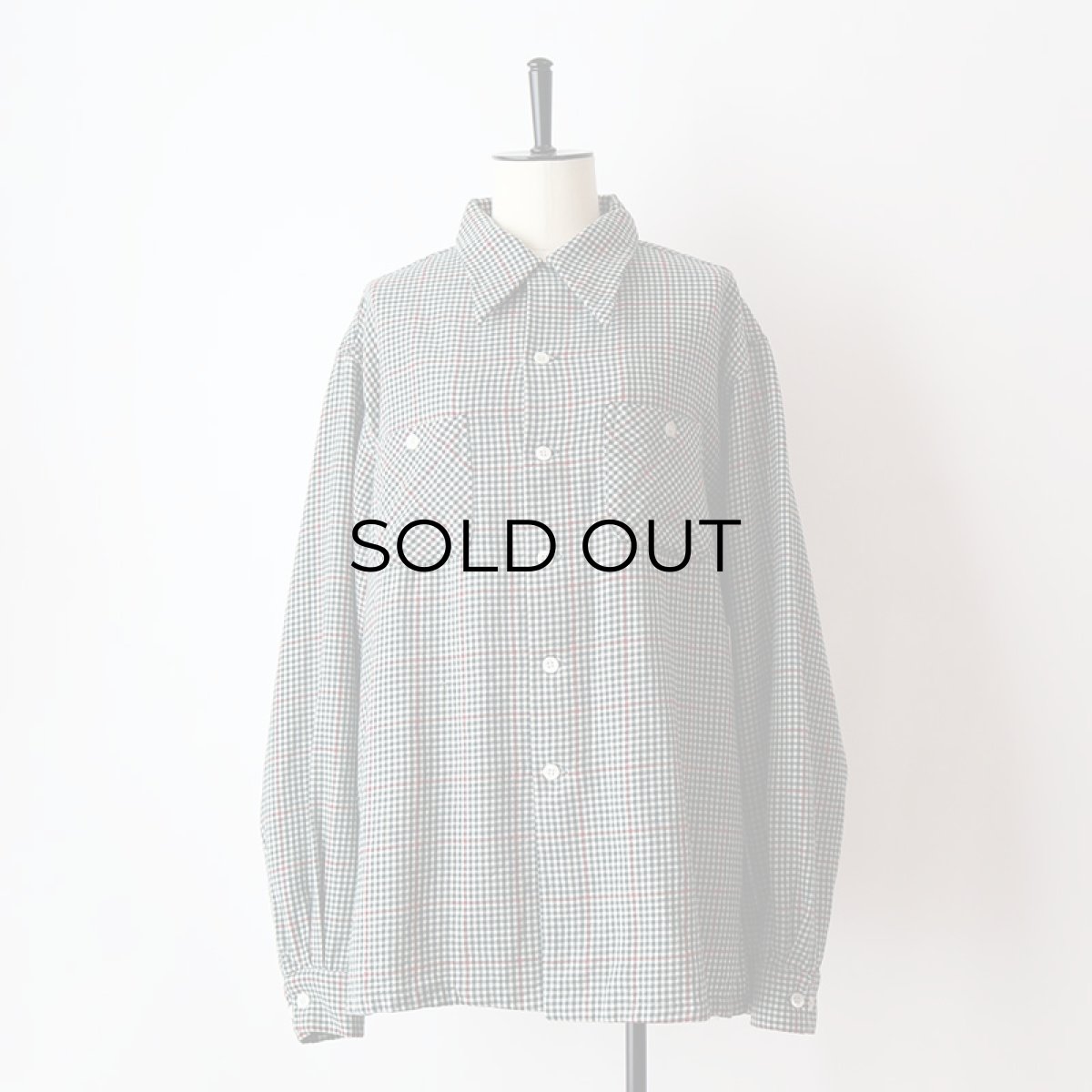 画像12: 40's BRENT WOOL CHECK OPEN COLLAR BOX SHIRT "MINT CONDITION" (12)