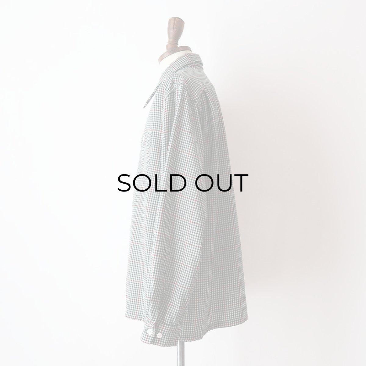 画像10: 40's BRENT WOOL CHECK OPEN COLLAR BOX SHIRT "MINT CONDITION" (10)