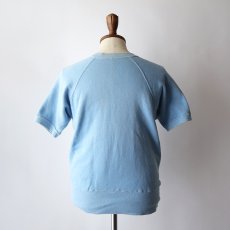 画像9: 〜60's UNKNOWN BRAND COTTON FLOCK PRINT S/S CREW NECK SWEAT "ΔΣΦ" (9)