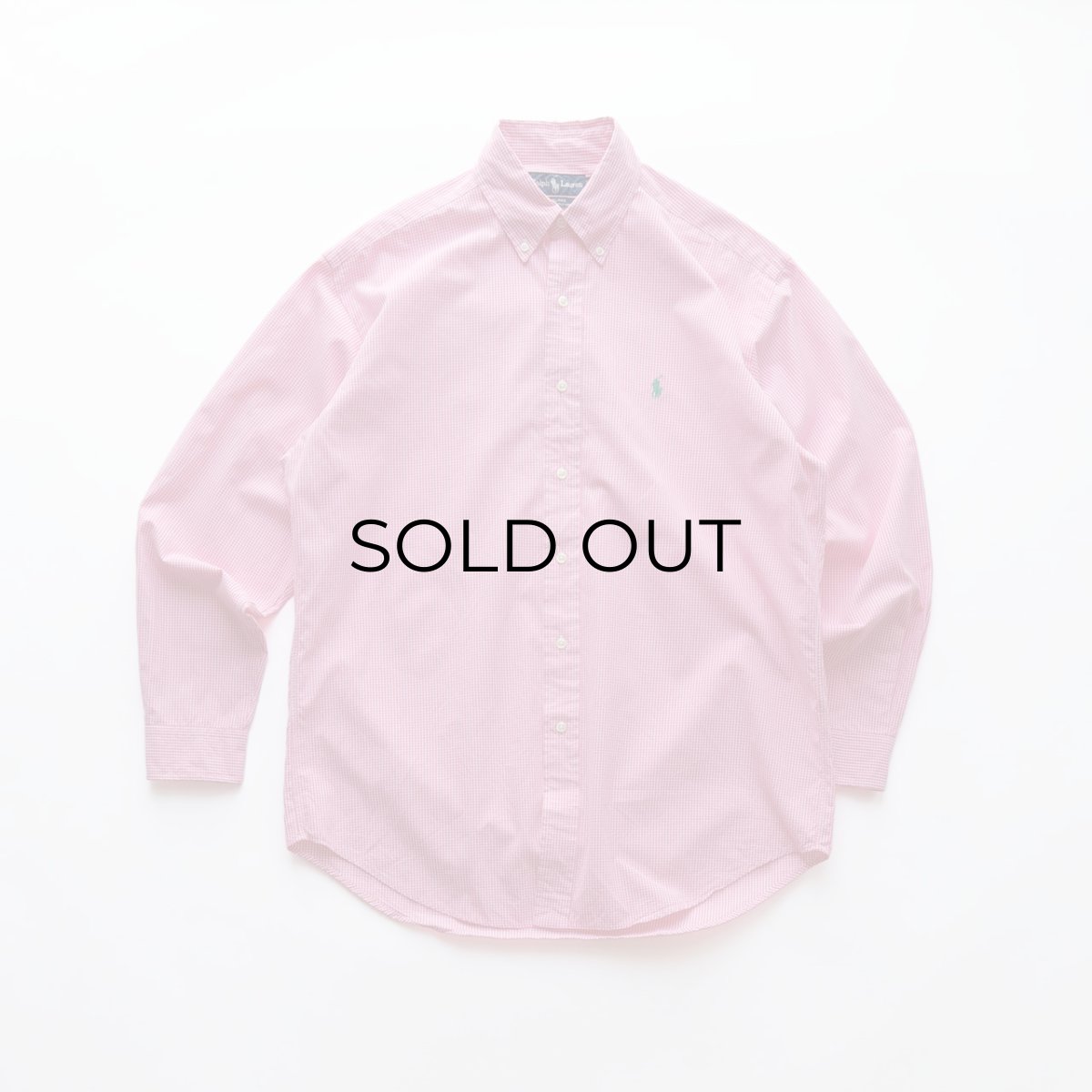 画像1: 00's Ralph Lauren COTTON GINGHAM CHECK B/D SHIRT (1)