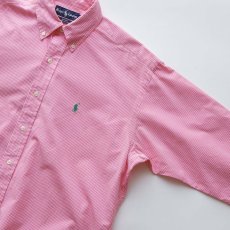 画像3: 00's Ralph Lauren COTTON GINGHAM CHECK B/D SHIRT (3)