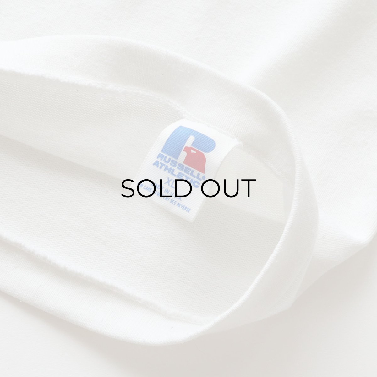 画像8: 80's RUSSELL W-PRINT CROPPED SLEEVE V NECK FOOTBALL TEE "VASHON SENIORS 1986" (8)