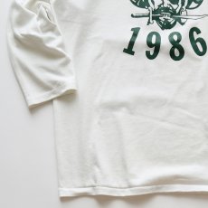 画像5: 80's RUSSELL W-PRINT CROPPED SLEEVE V NECK FOOTBALL TEE "VASHON SENIORS 1986" (5)