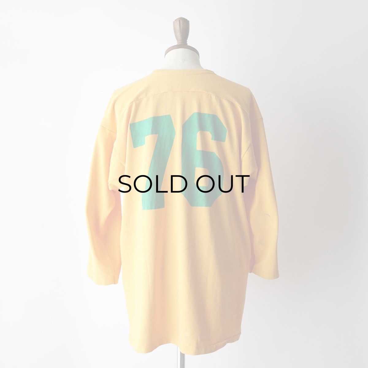 画像15: 70's RUSSELL W-PRINT CROPPED SLEEVE V NECK FOOTBALL TEE "TUMWATER FOOTBALL" (15)