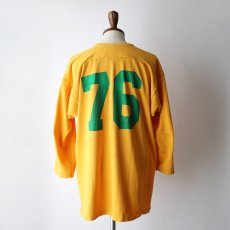 画像15: 70's RUSSELL W-PRINT CROPPED SLEEVE V NECK FOOTBALL TEE "TUMWATER FOOTBALL" (15)