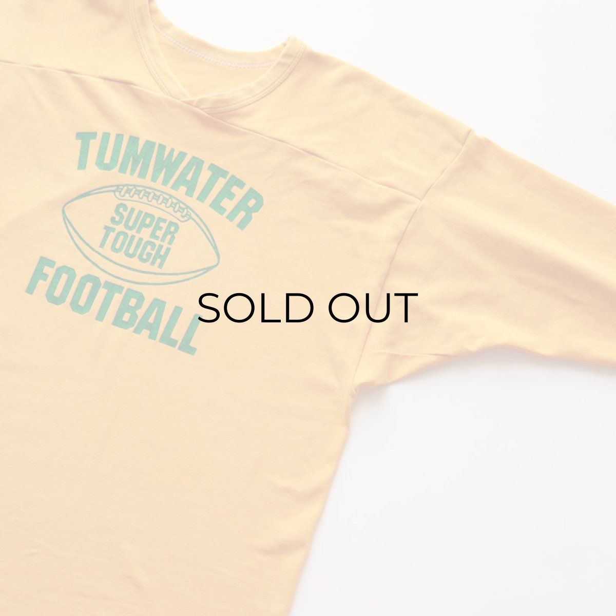 画像3: 70's RUSSELL W-PRINT CROPPED SLEEVE V NECK FOOTBALL TEE "TUMWATER FOOTBALL" (3)