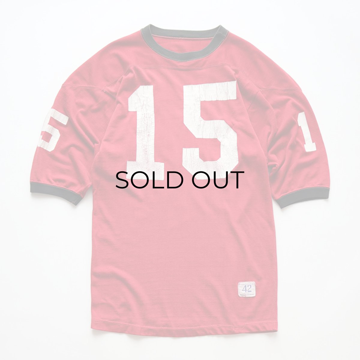 画像2: 60's Champion RAYON W-PRINT HALF SLEEVE FOOTBALL TEE "15" (2)