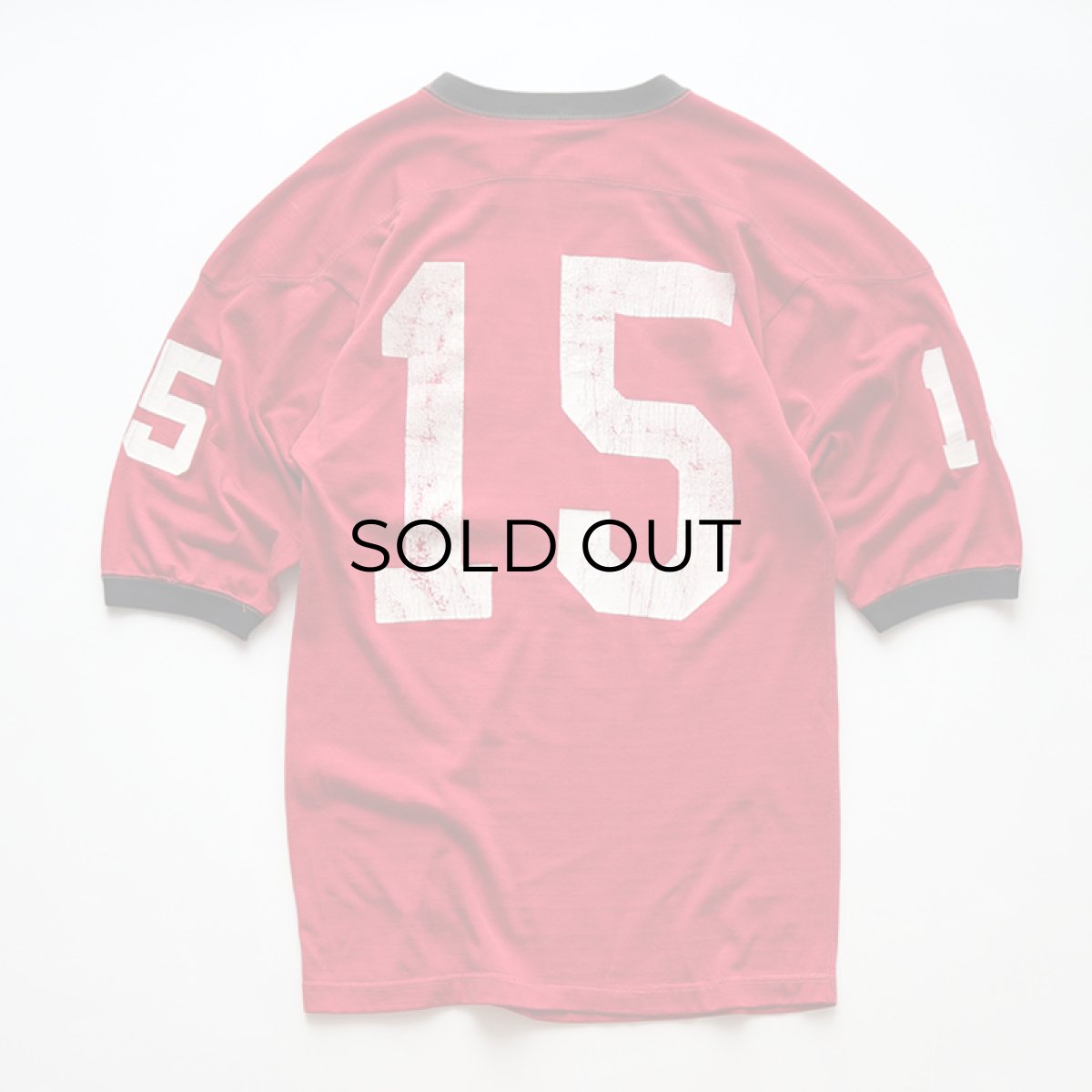 画像4: 60's Champion RAYON W-PRINT HALF SLEEVE FOOTBALL TEE "15" (4)