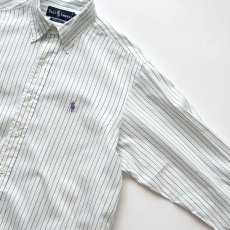 画像3: 90's Ralph Lauren COTTON BROAD STRIPE B/D SHIRT (3)