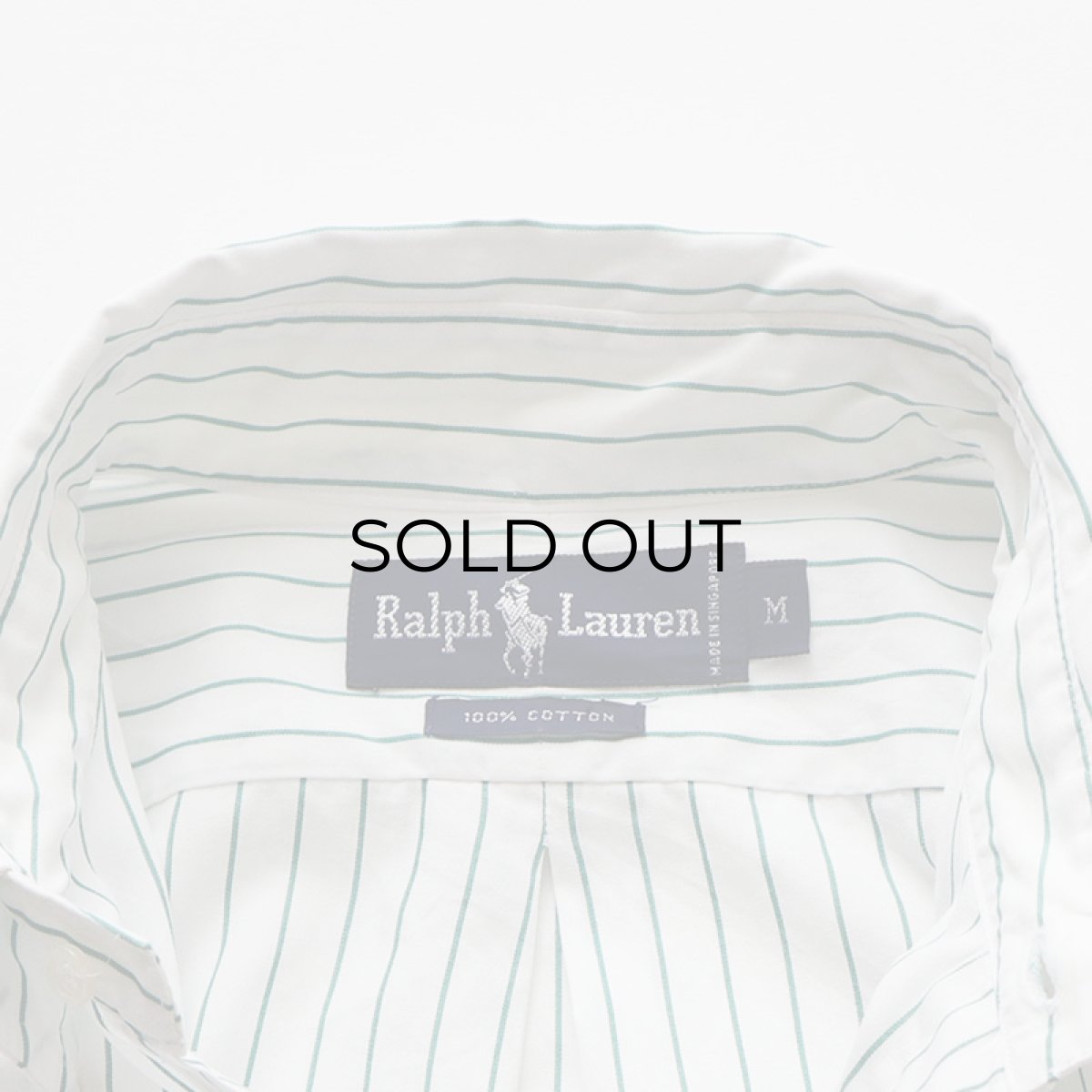 画像6: 90's Ralph Lauren COTTON BROAD STRIPE B/D SHIRT (6)