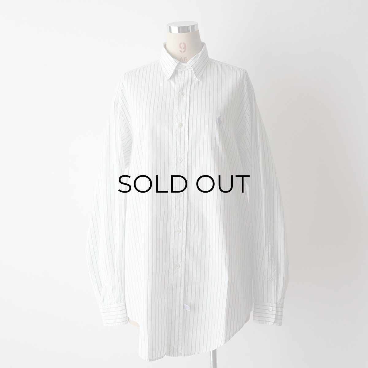 画像12: 90's Ralph Lauren COTTON BROAD STRIPE B/D SHIRT (12)