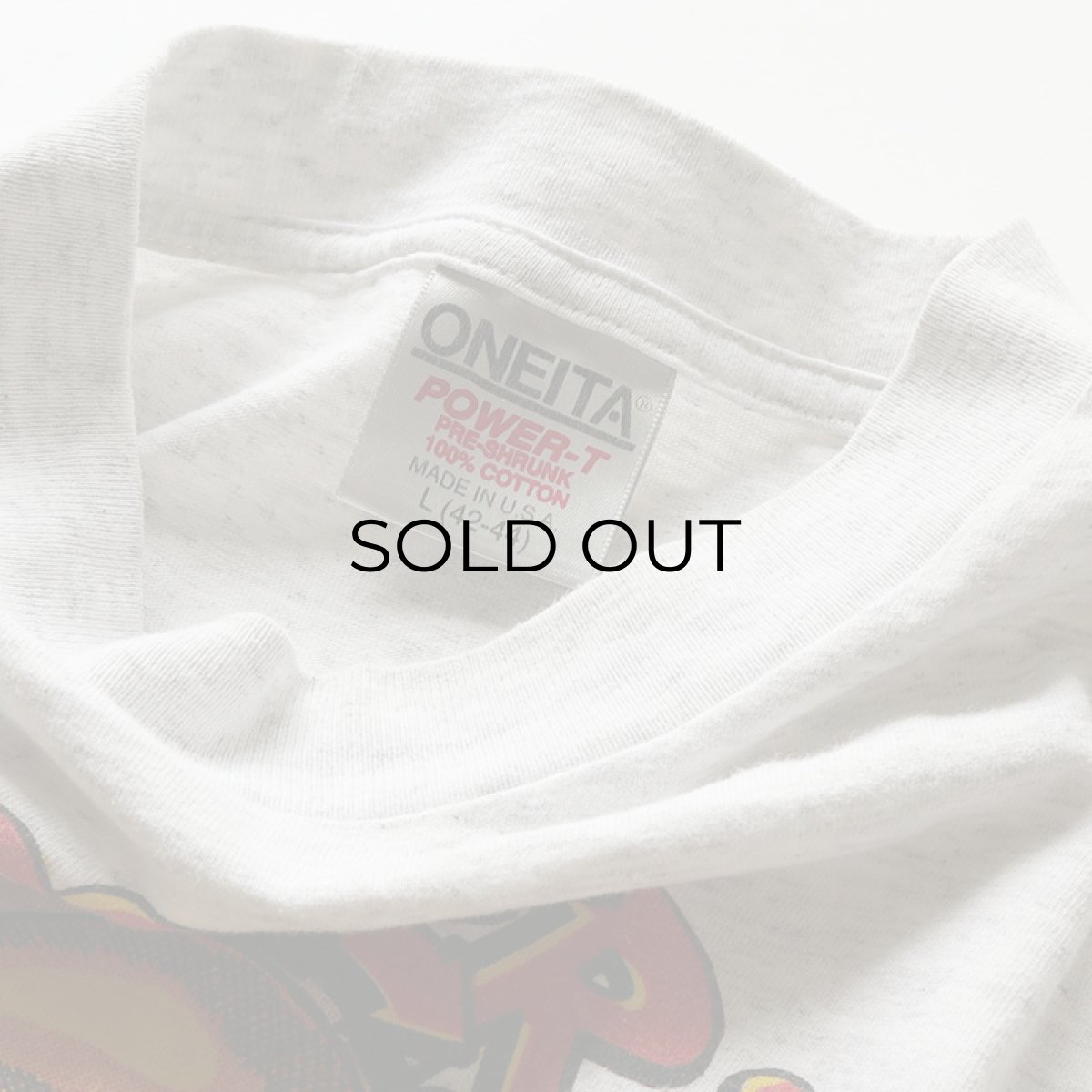 画像5: 〜90's ONEITA COTTON PRINT S/S TEE "ROOSTER'S BLUES POWER" "MADE IN USA" (5)